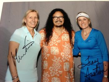 With Martina Navratilova and Tracy Austin at the Legends Tennis Event in Surprise, AZ
