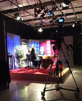 Filming a segment for TWANG SHEBANG
