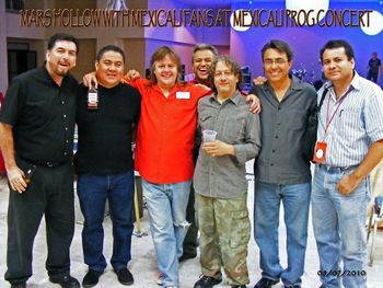 With fans and band-mate Kerry Chicoine in Mexico.
