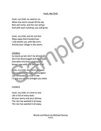 HUSH, MY CHILD - Lyric Sheet