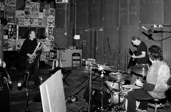 Flame Tree session  November 2013:  Nik Turner (alto sax), Dennis Rea (guitar), Jack Gold-Molina (drums), Paul "PK" Kemmish (bass) . Recorded by Greg Williamson at the Killroom, Seattle; mixed by Jack Endino;  photo by Gregg Keplinger

