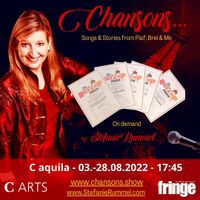 Chansons - On demand - Songs & Stories from Piaf, Brel & Me - Show or Cabaret about living in France -  Multi-award winner, singer, musical theatre actress - Stefanie Rummel 