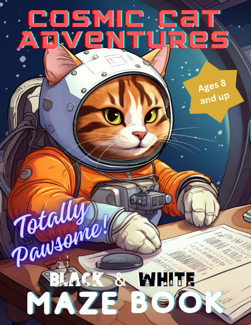 Cosmic Cat Maze Book Kids Activity James Christopher