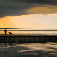 Sunset Walk on Pier