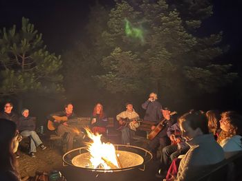 Evening campfires with Songwriters at ECCO Retreat, Oakhurst, California, June 2023
