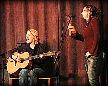 Singing with my very good friend Deborah Lee, 2013.
