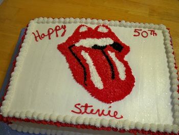 Rolling Stone birthday cake
