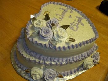 Heart Double Decker Bridal Shower Cake
