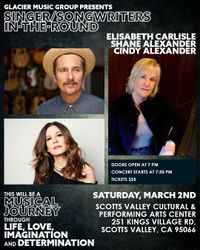 Songwriters In The Round w/ Elisabeth Carlisle, Shane Alexander and Cindy Alexander