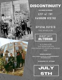 Discontinuity + Valvehead +  Alturna + The Aphelion