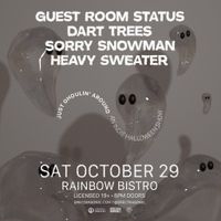 Indie Halloween Party with Guest Room Status, Dart Trees, Sorry Snowman, Heavy Sweater