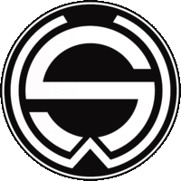SEANIO "SW" Logo in a circle; black and white
