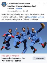 Imagination Movers at the Madisonville Wooden Boat Festival