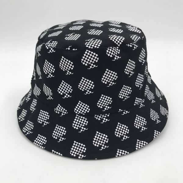 Checkered Spade Reversible Bucket Hat
