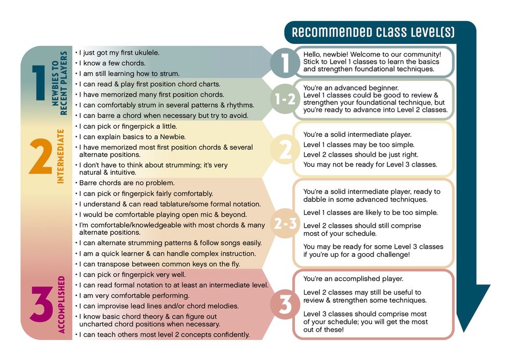 Reno Ukulele Festival Levels Explained