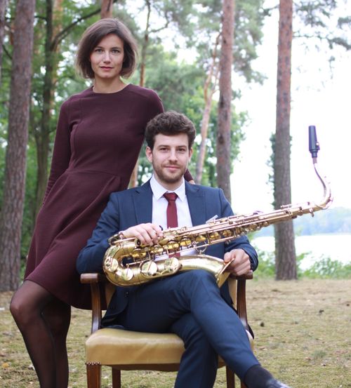 Klavier- & Saxophon-Duo-Enjoué vor Seeblick