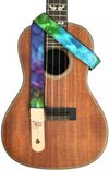 Ukulele Strap Blue Tie Dye 1"