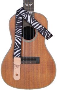 Ukulele Strap Zebra 1"