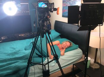 J.C. Hoffman shooting the phone call with White Storm
