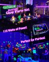 Glow Party Kit - Turn a room into an awesome rave! Free EXPRESS postage.