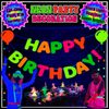 Neon Happy Birthday Hanging Letter Banner 