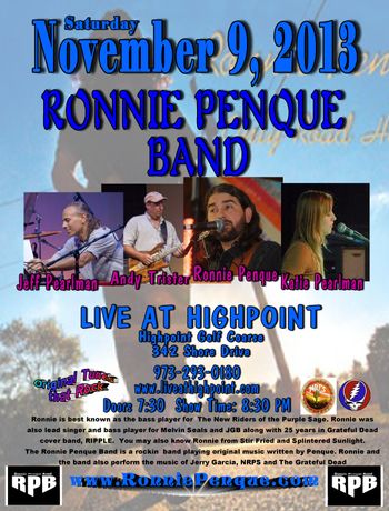 Ronnie Penque Band Live at High Point Wantague NJ 11-9-13
