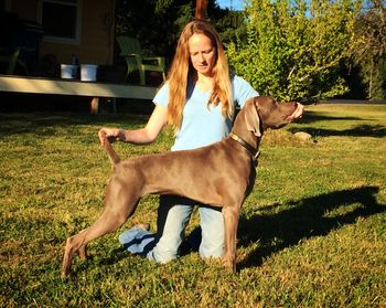 Pretty Stella at 8mos old with her mom practicing for the show!
