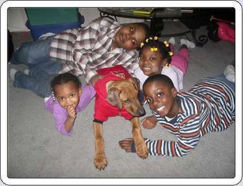 The Carter kids and their best bud, Rhodie!
