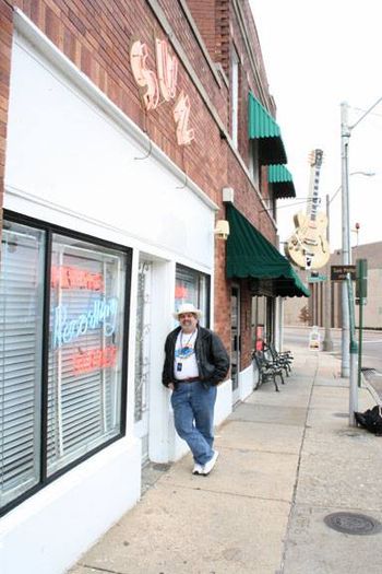 Tommy outside Sun Studio
