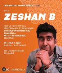 Zeshan B- Buck Giles performs on steel guitar with Shangri La Artist-In-Residence, Zeshan B