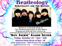 Elaine Silver presents "Beatleology: The Concert and Lecture"  with optional Pasta Dinner served at 6pm..