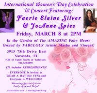 International Women’s Day Celebration and Concert with Songwriters Faerie Elaine & JoAnne Spies