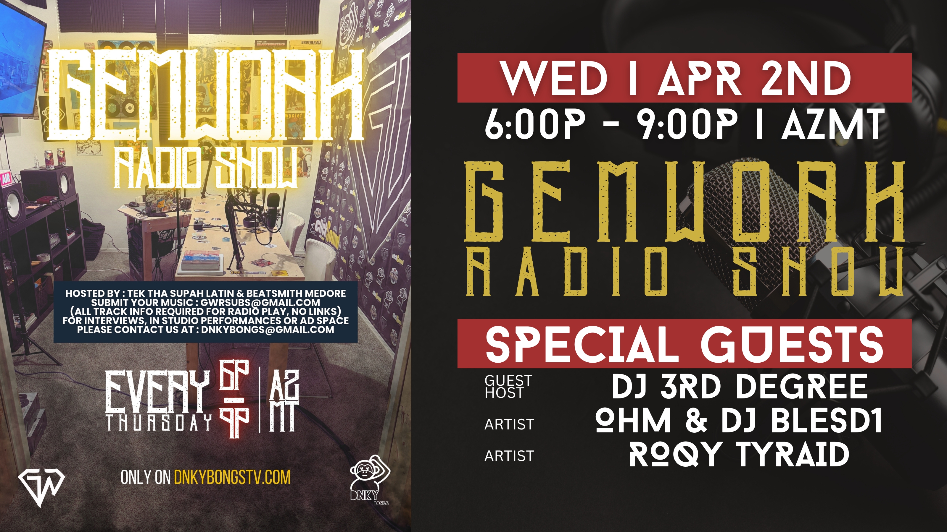 GEMWORK RADIO EP 4225 – OHM & DJ BLESD1, ROQY TYRAID, DJ 3RD DEGREE episode artwork