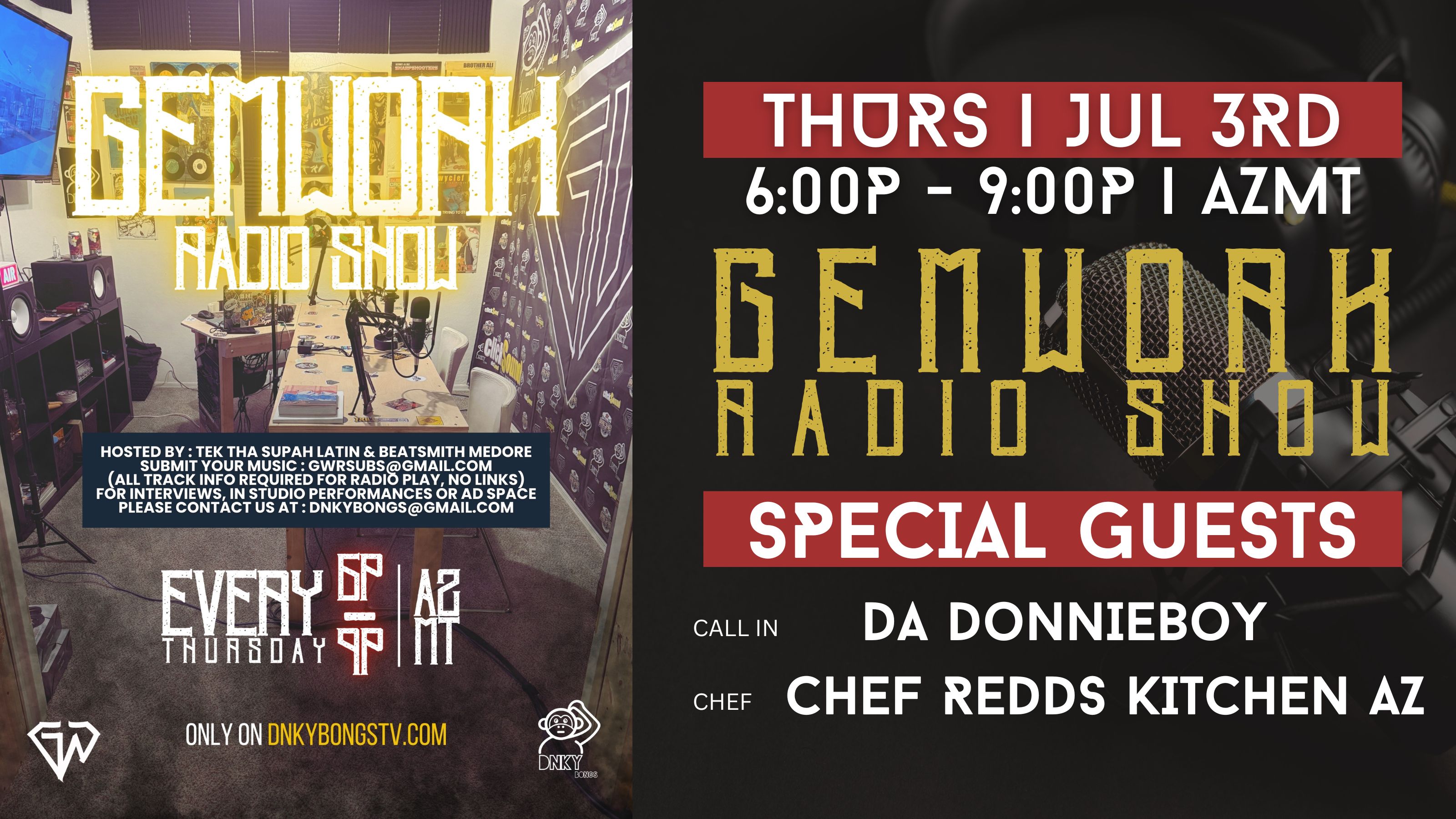 GEMWORK RADIO EP 7325 – DA DONNIEBOY, CHEF REDDS KITCHEN AZ episode artwork