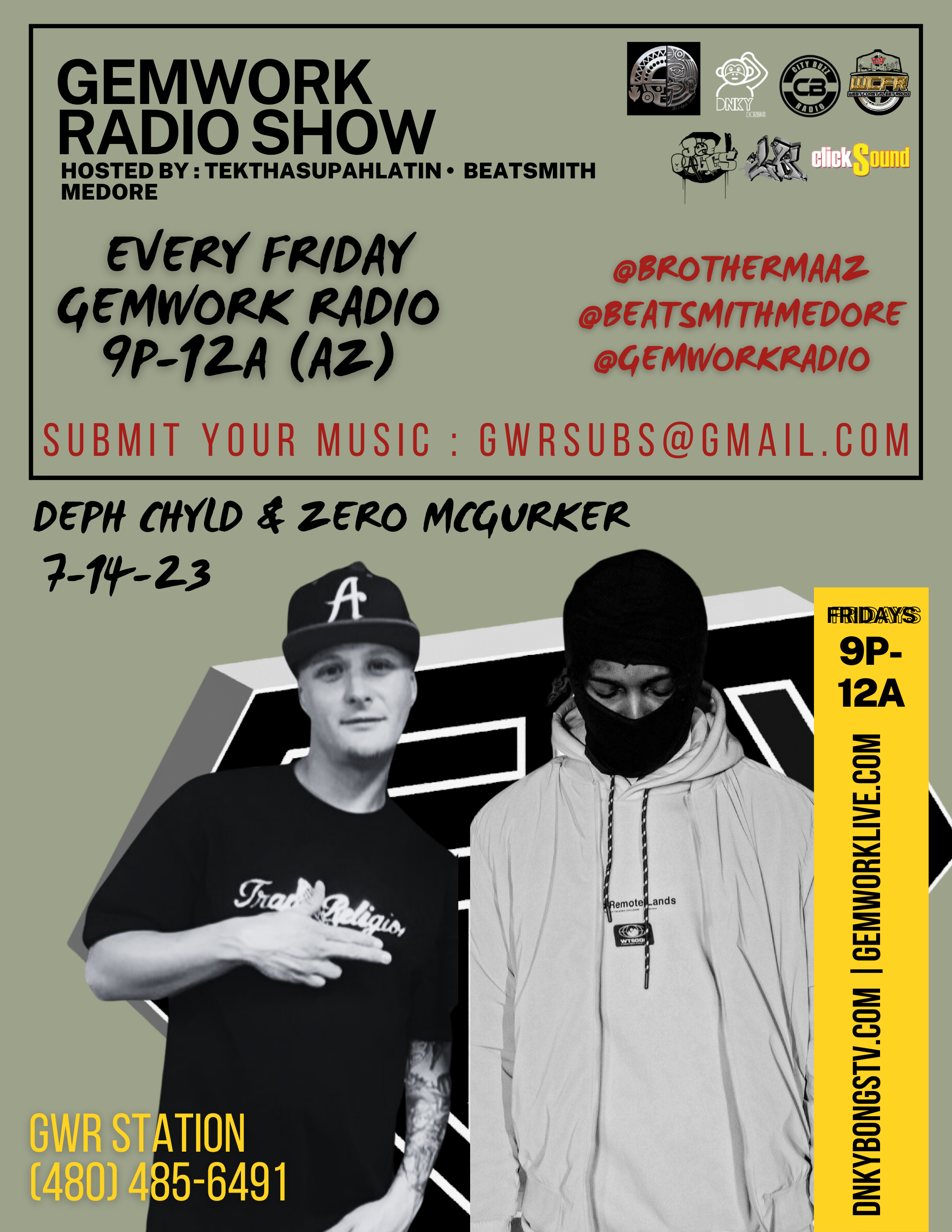 GEMWORK RADIO 7-14-23 “DEPH CHYLD, ZERO MCGURKER” episode artwork