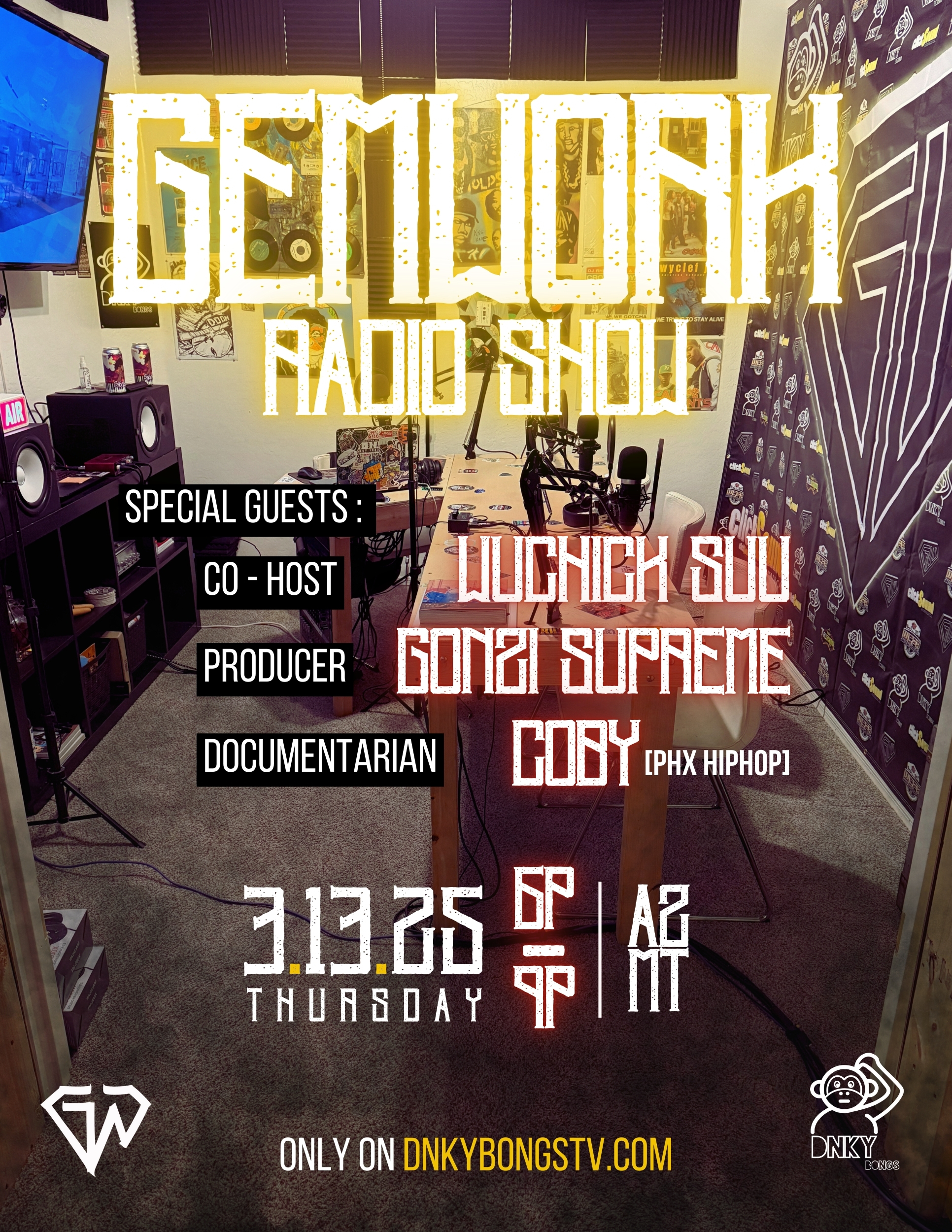 GEMWORK RADIO SHOW EP 31325 – GONZI SUPREME, COBY FROM PHX HIPHOP episode artwork