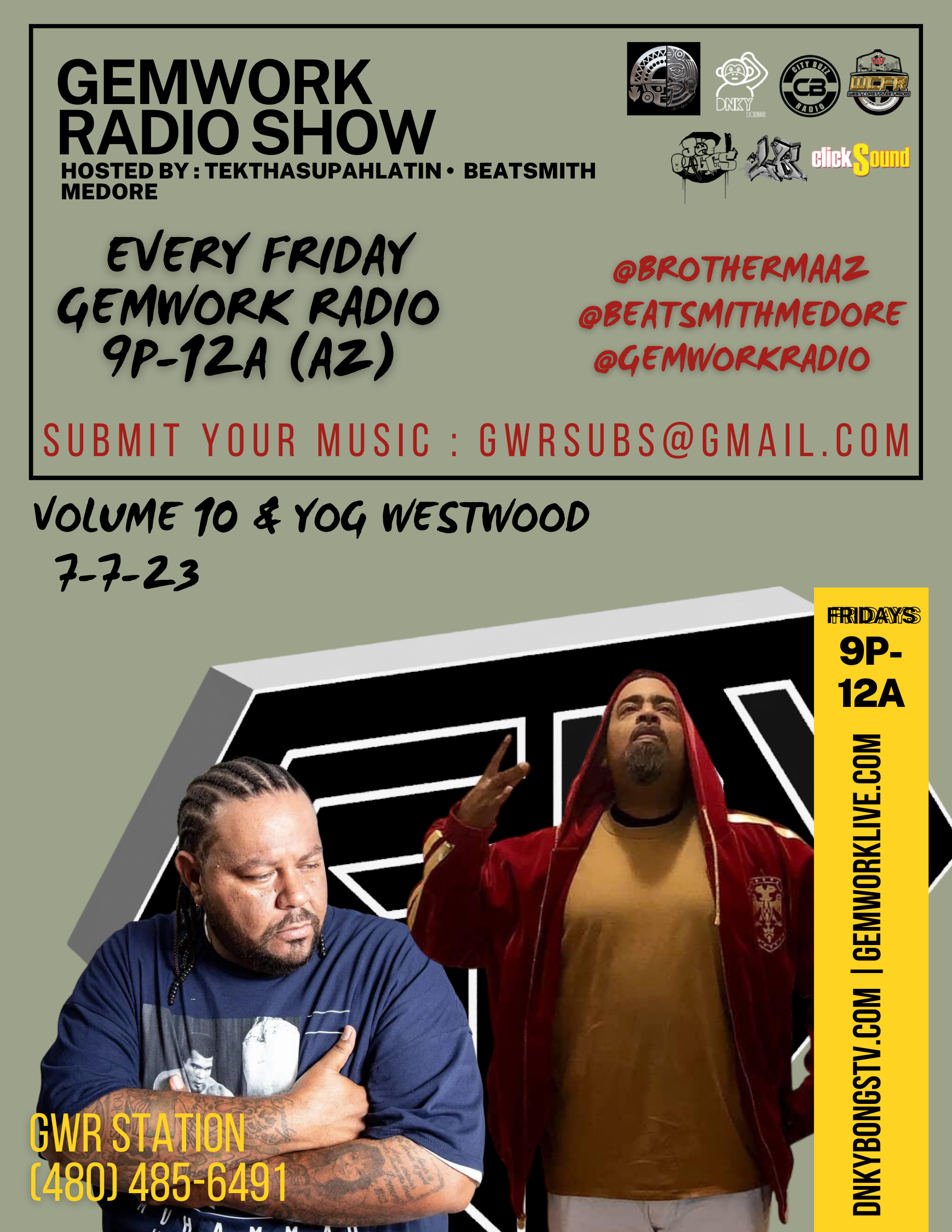 GEMWORK RADIO 7-7-23 “YOG WESTWOOD, NOK SPIT” episode artwork