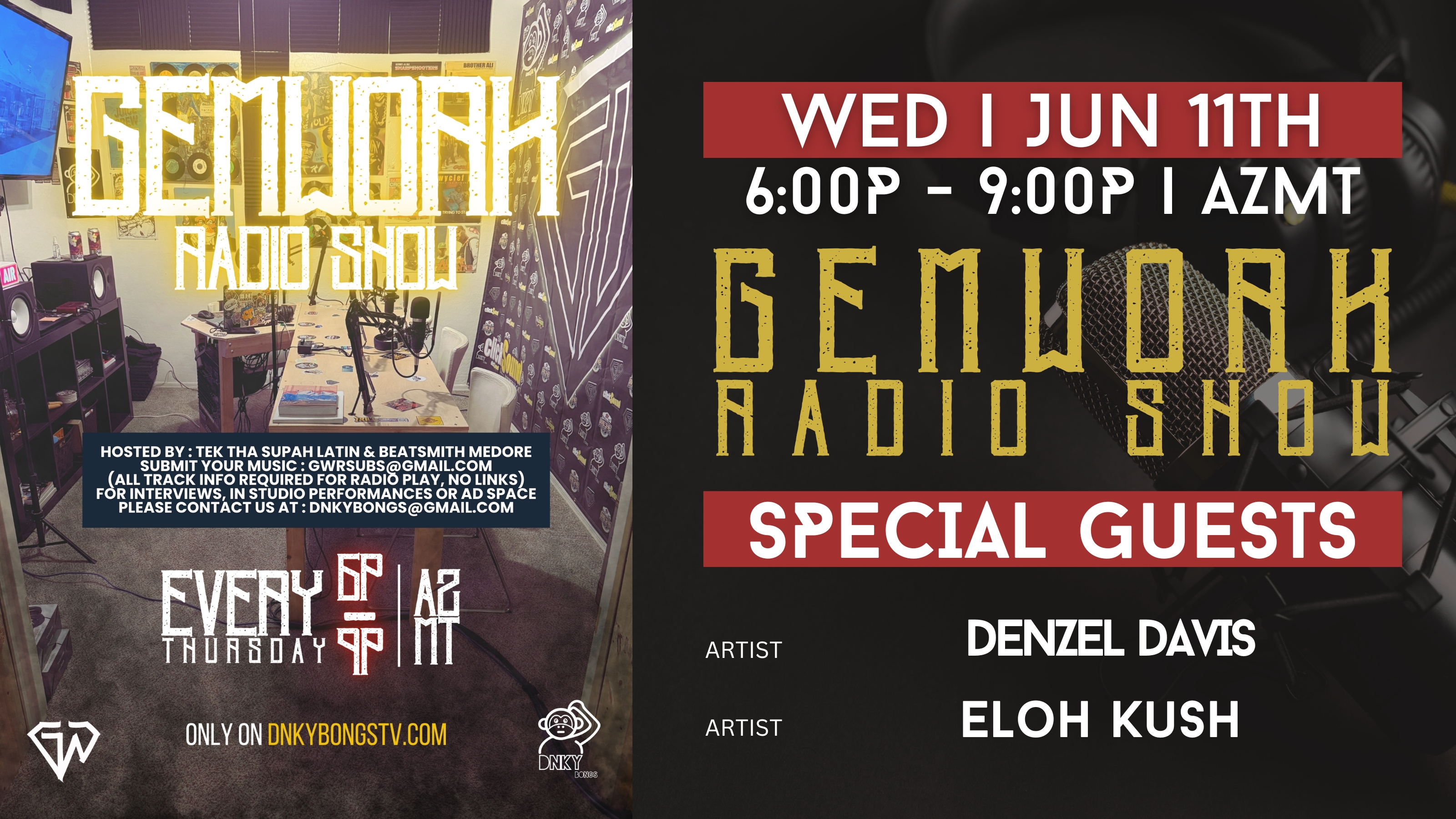 GEMWORK RADIO EP 61125 – ELOH KUSH, DANGEROUS DANNY GONZO episode artwork