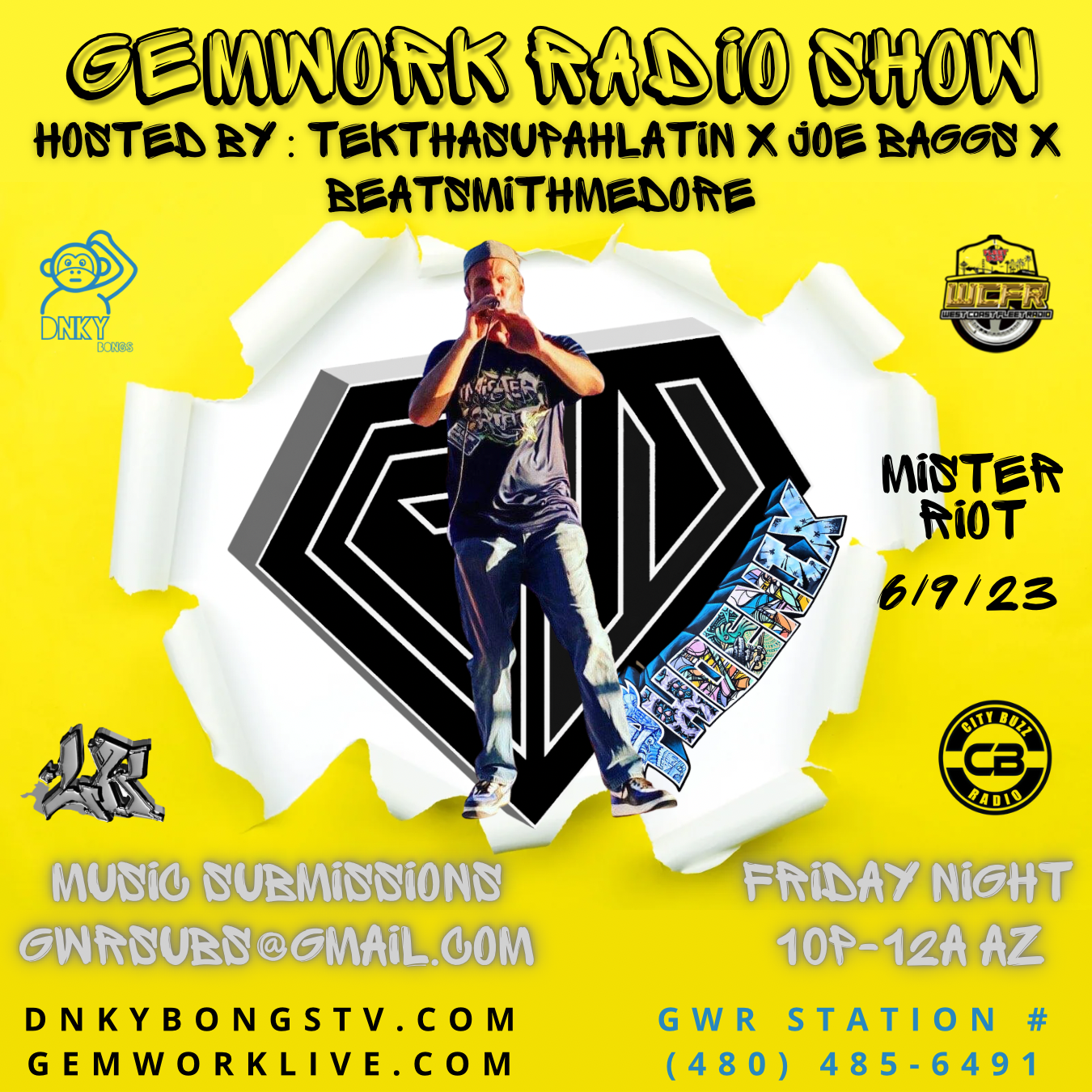 GEMWORK RADIO 6-9-23 “MISTER RIOT” episode artwork