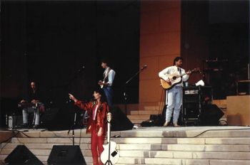 Playing with Holly Dunn and a very young Jon Randall on acoustic guitar
