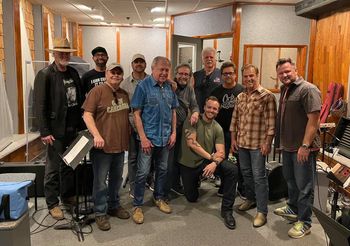 With David Frizzell and some of Nashville's "A Team" musicians at Hilltop Studios (including Brent Mason and Eugene Moles, two of the greatest guitar players around!)
