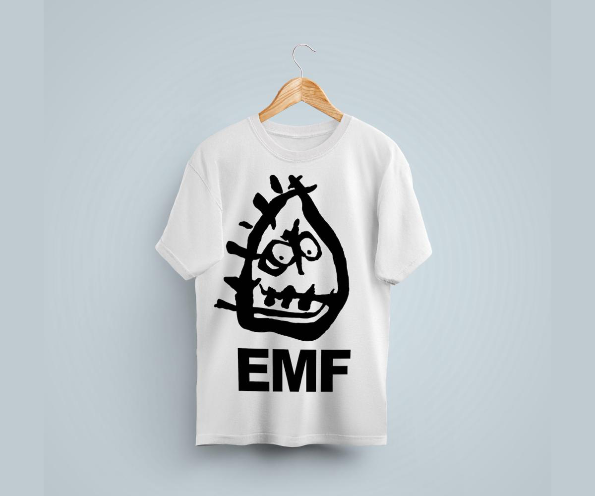 Schubert Dip Tee (White/Black) - EMF-TheBand.com