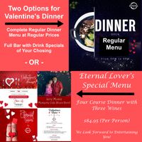 Two Option: Valentine Day: Dine, Drink, Dance @ Cinnamon Cafe (Special Night)