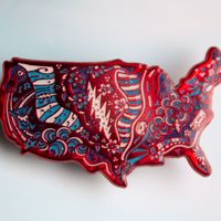 Red Metal - Promised Land Pin Art
