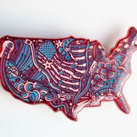 Red Metal RWB - American Tune Pin Art