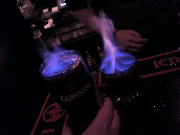 we were playin' so good that night - even the drinks were on fire..
