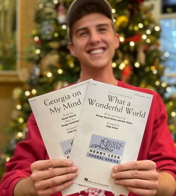 Tripp with his first two published arrangements!
