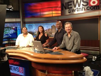 Dave, Brian, Shane and Tony hanging out after appearing on Connecticut Now on Channel 8 New Haven ABC August 2011
