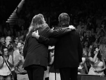 Brothers in arms. Me and Carl Giammarese during the Happy Together encore - 6/26/15 - Pacific Amphitheatre
