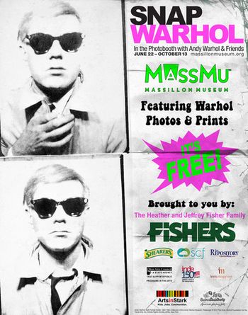 Snap Warhol show poster for Fisher's stores
